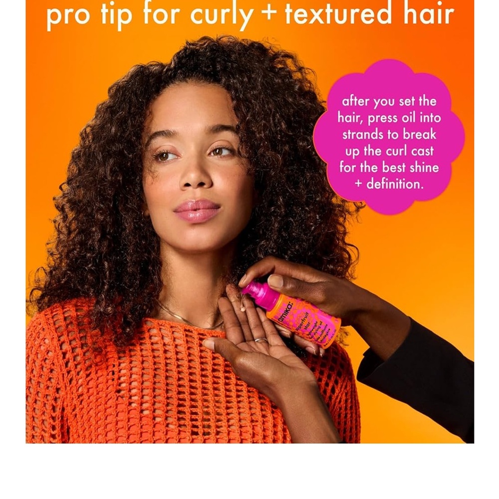 Amika Superfruit Star Hair Oil in Vibrant Pink and Orange - Picture 8 of 10